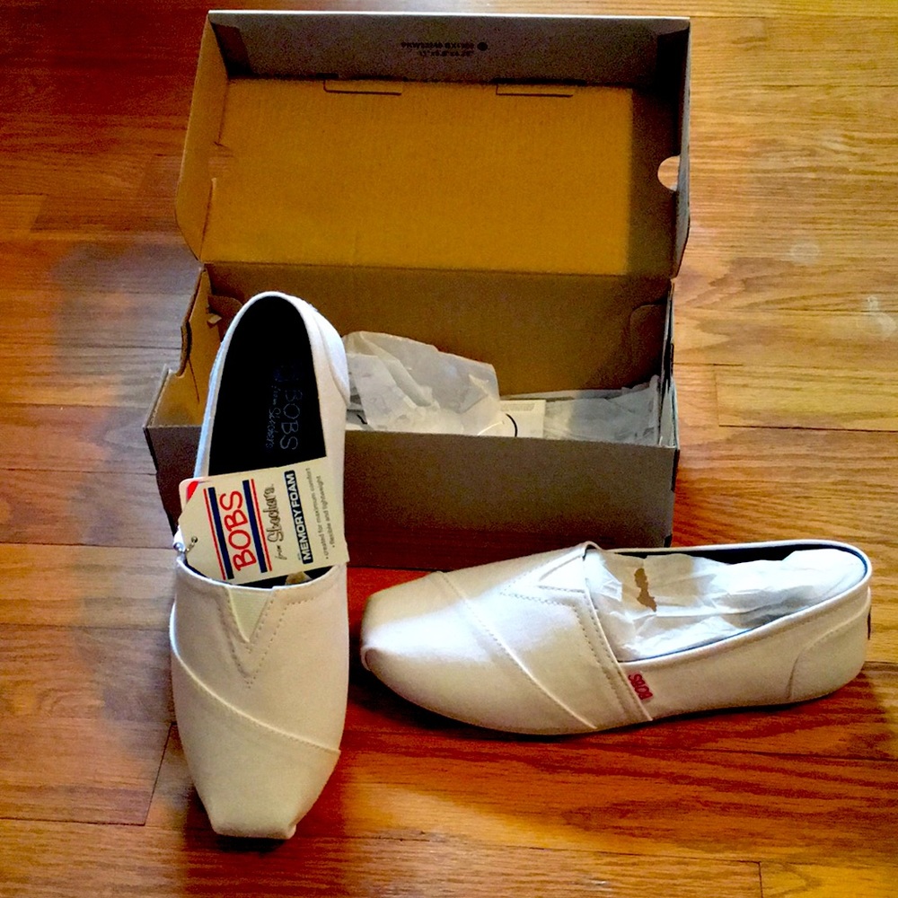 BOBS Plush Peace and Love Canvas Boat Shoes